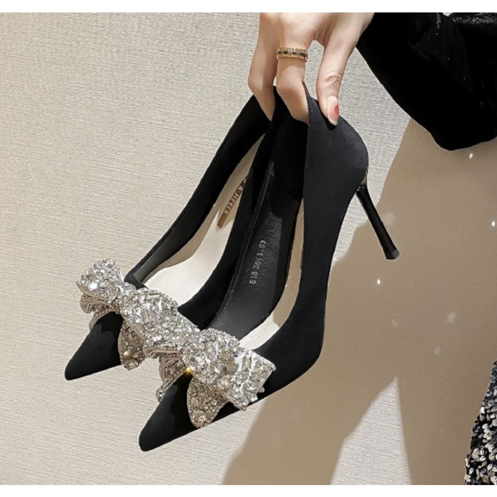 Women Formal Wear For Wedding - Designer New Fashion Bowknot Pointed Toe