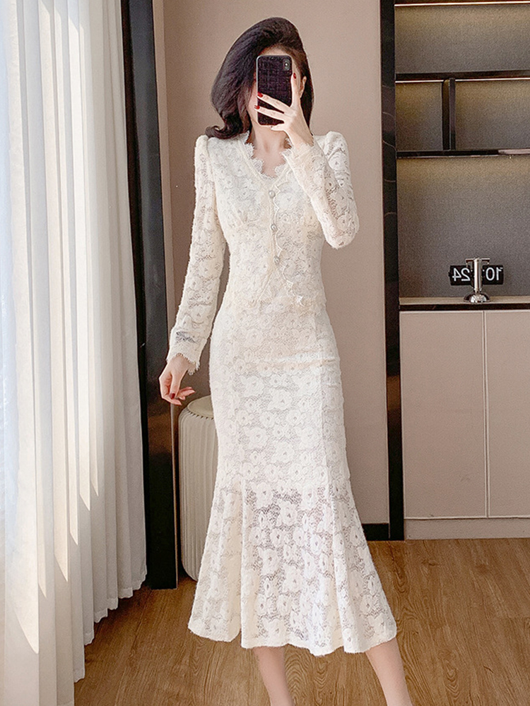 Women Formal Wear Tops - New Arrival Women's Lace 2 Piece