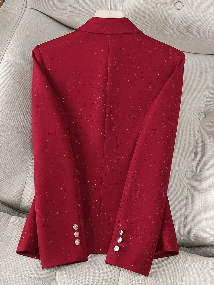 Women Formal Wear With Black Blazer - 2025 Spring Autumn Women Blazer Jacket