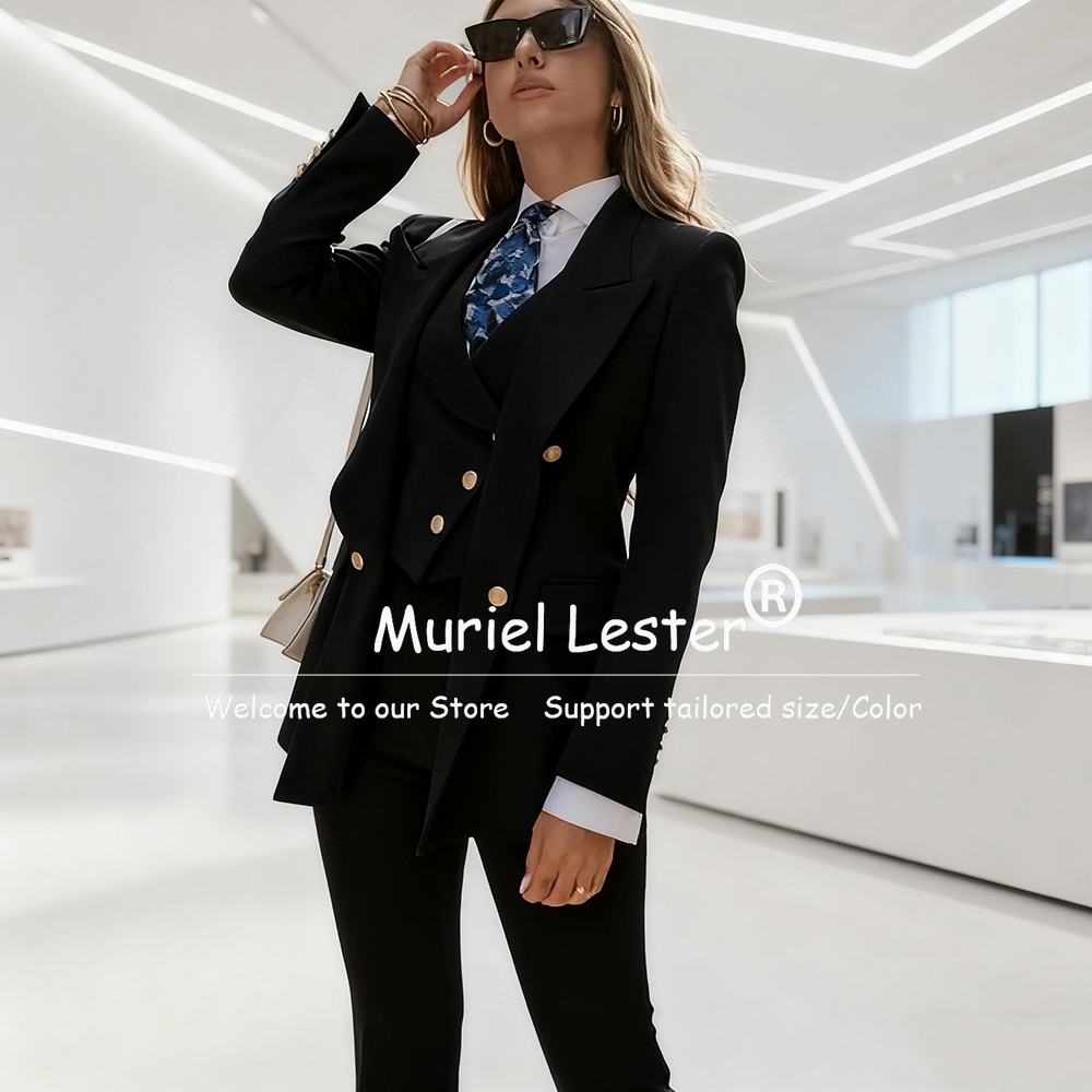 Elegant Blue Women's Suits Dou - Blazer Set Women Formal 评论和价格