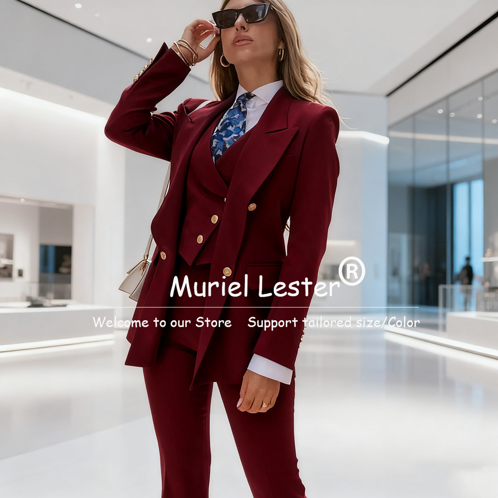 Elegant Blue Women's Suits Dou - Blazer Set Women Formal 评论和价格