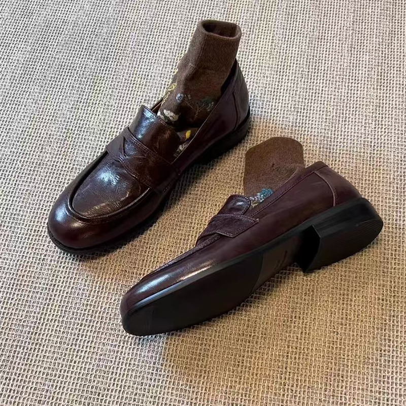 Womens Genuine Leather Loafers - Formal Women Daily Wear Footwear 评论和价格