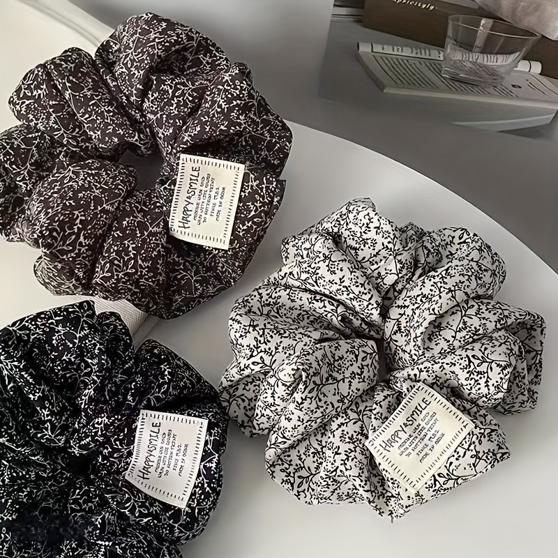 1Pc Elegant Floral Scrunchie,  - Formal Wear Hairstyles For Women 评论和价格