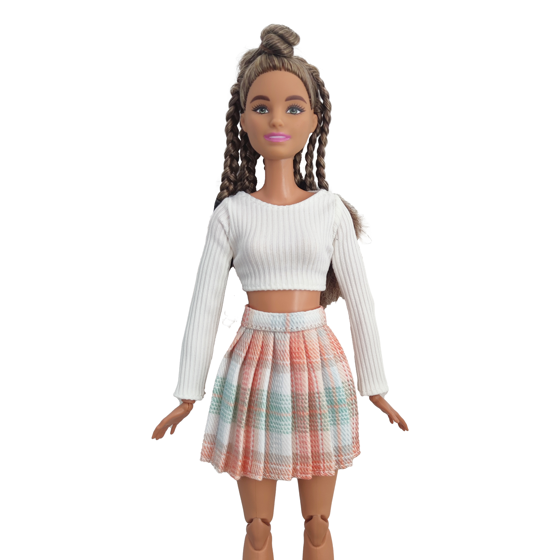 Doll Clothes Striped Long Slee - Pencil Skirt Midi 评论和价格