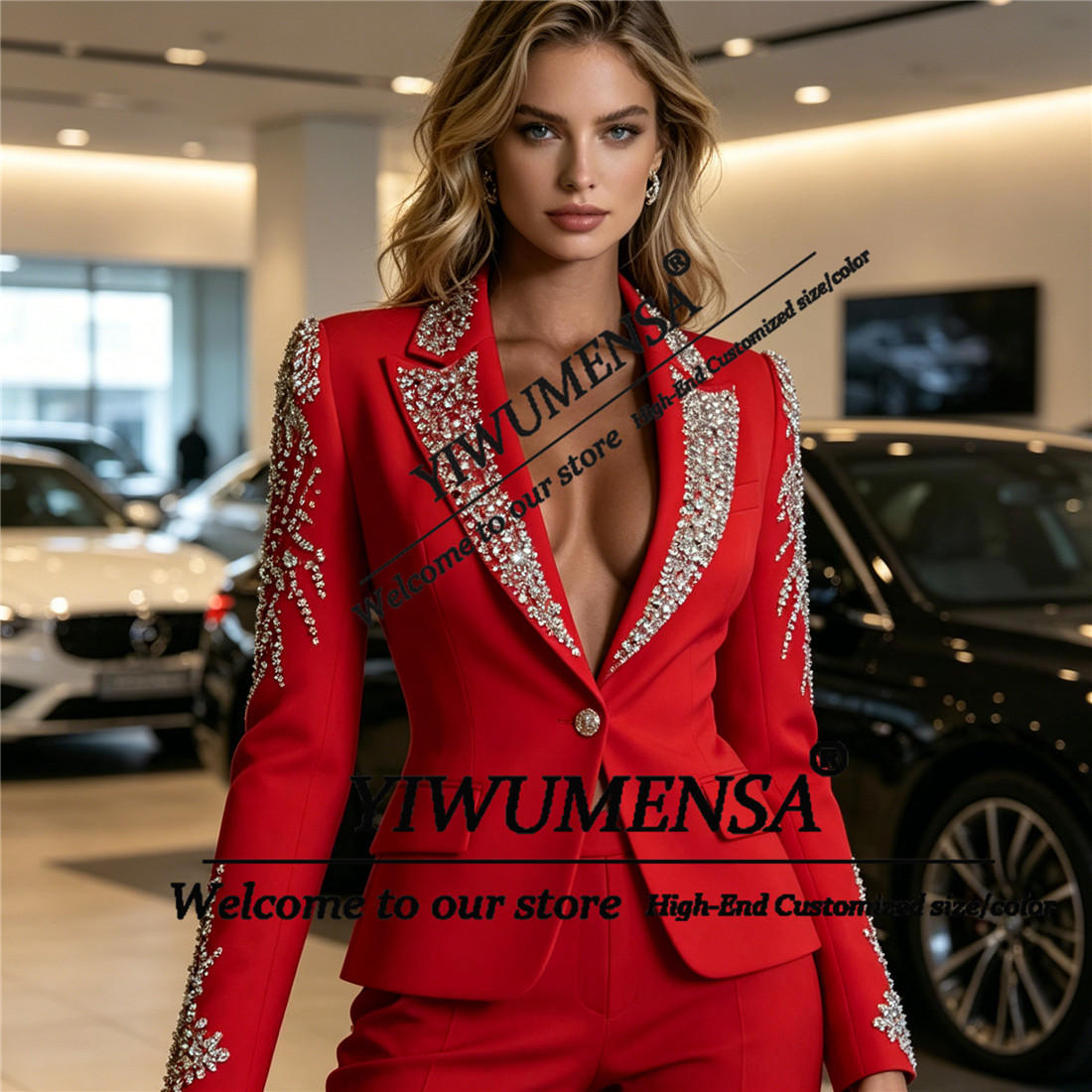Luxury Women Suits 2 Pieces Se - Formal Attire Woman 评论和价格