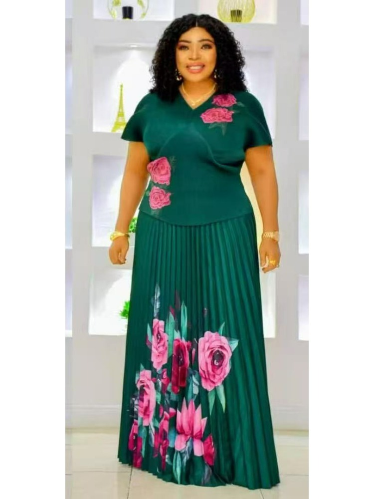 Miyake African V-neck Pleated  - Pencil Skirt Midi 评论和价格