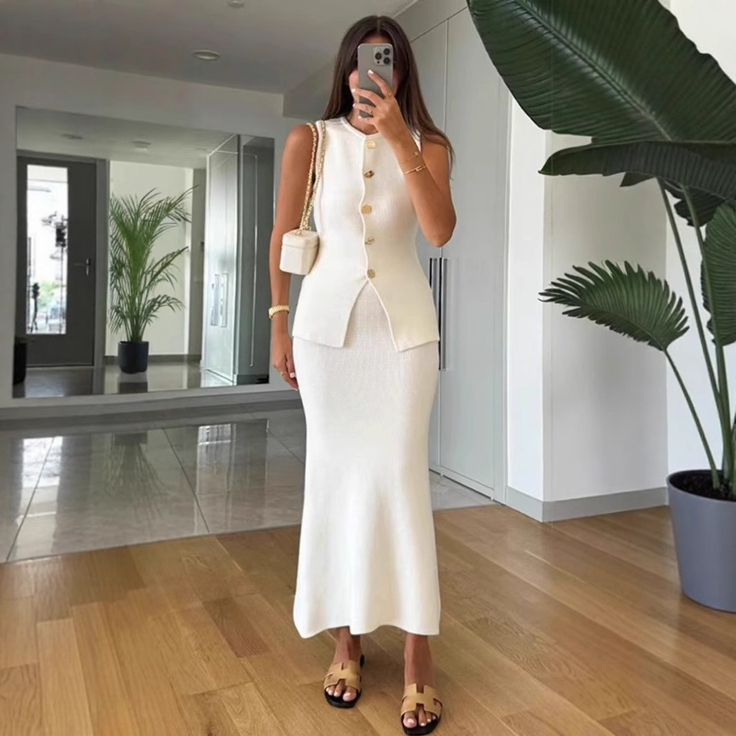 Round-neck Single-breasted Sle - Women Formal Wear Tops 评论和价格