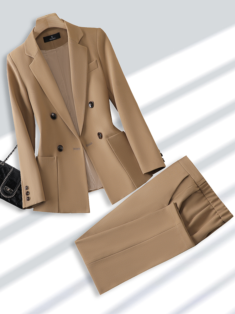 Fashion Ladies Pant Suit Forma - Women Formal Wear Shirts 评论和价格
