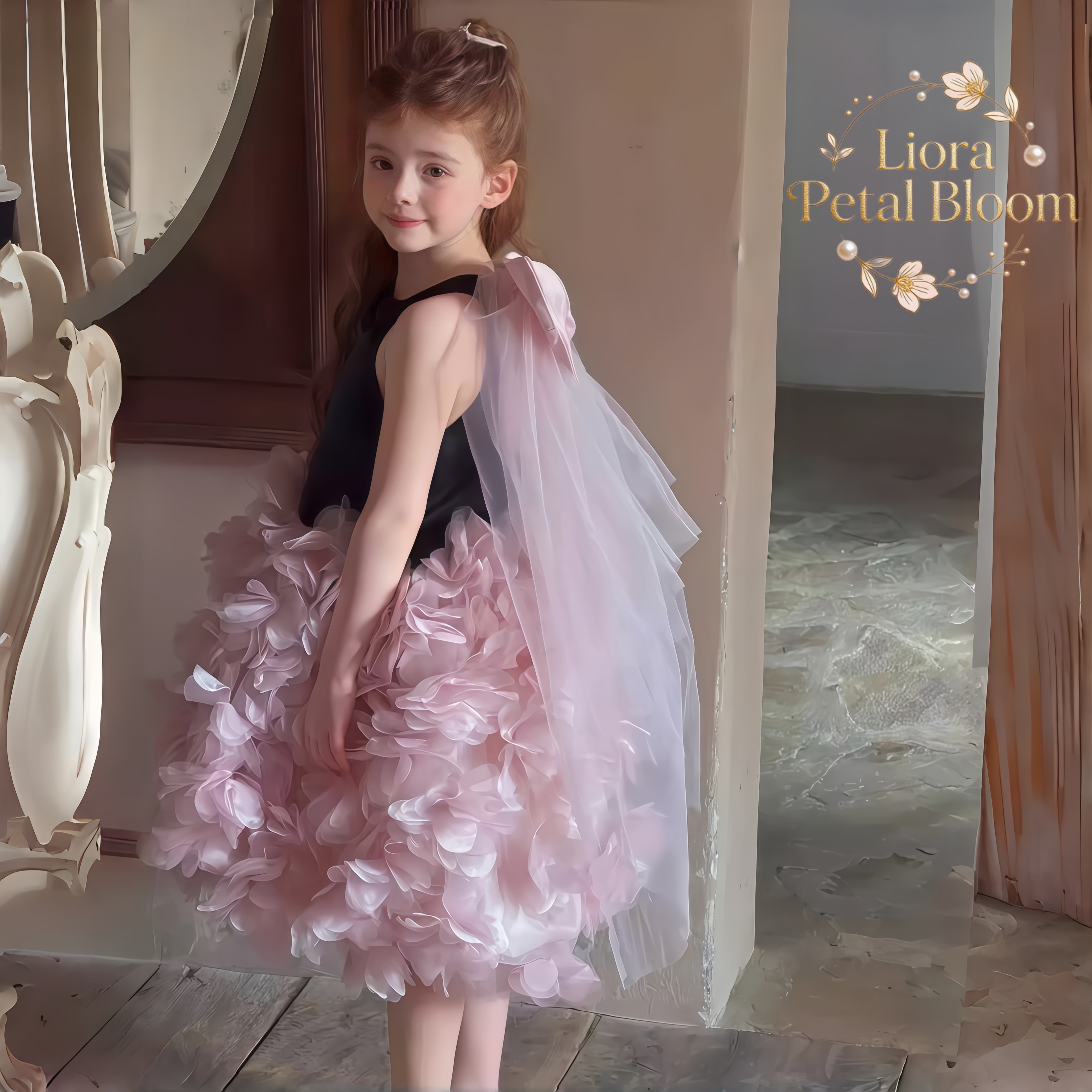 Girls' Black Floral Tulle Dres - Formal Attire Woman 评论和价格