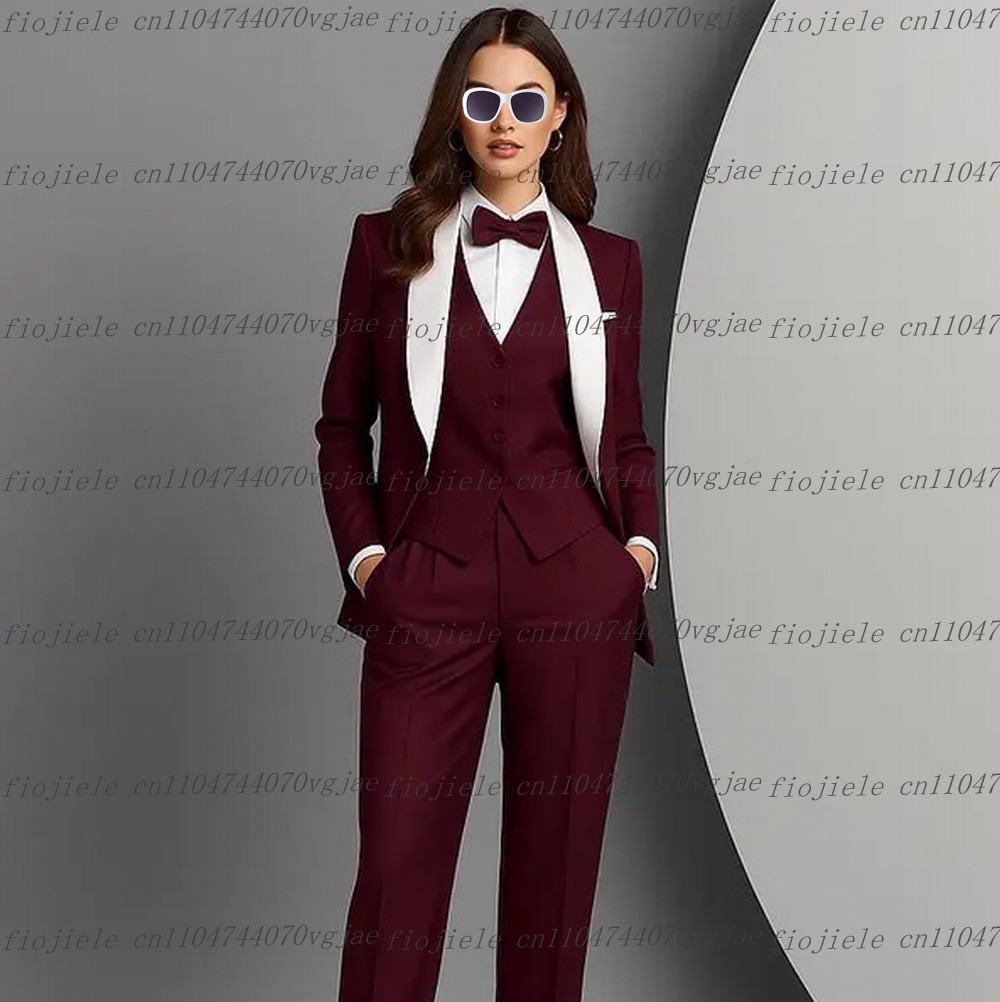 White Burgundy Formal Business - Blazer Set Women Formal 评论和价格