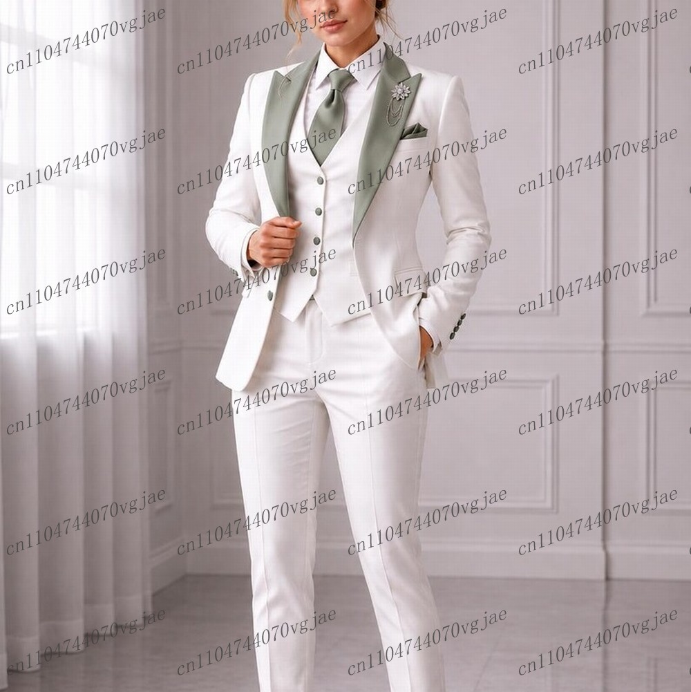 Mint Green Collar White Formal - Blazer Set Women Formal 评论和价格