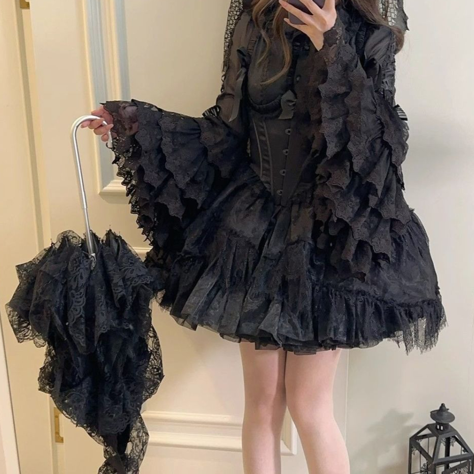 Sweet Lolita Blouse Lace Trim  - Women Formal Blouses For Evening Wear 评论和价格
