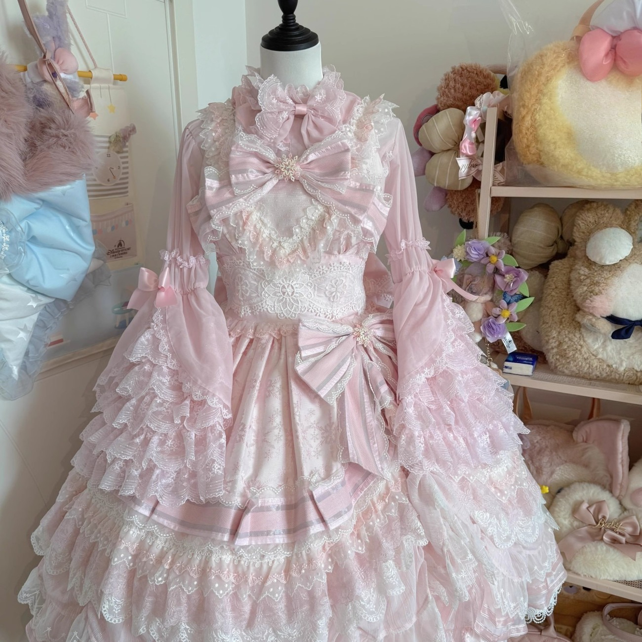 Kawaii Lolita Blouse Pearl But - Women Formal Blouses For Evening Wear 评论和价格