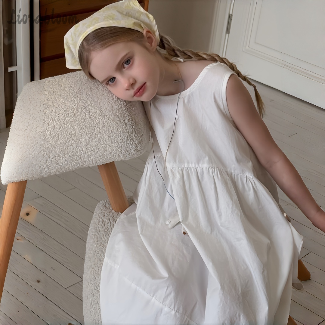 Girls' White Dress Simple Maxi - Formal Attire Woman 评论和价格