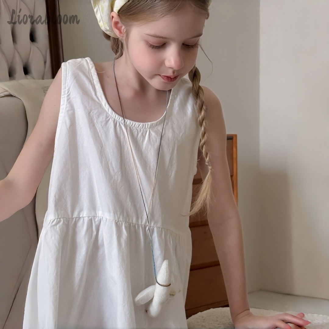 Girls' White Dress Simple Maxi - Formal Attire Woman 评论和价格