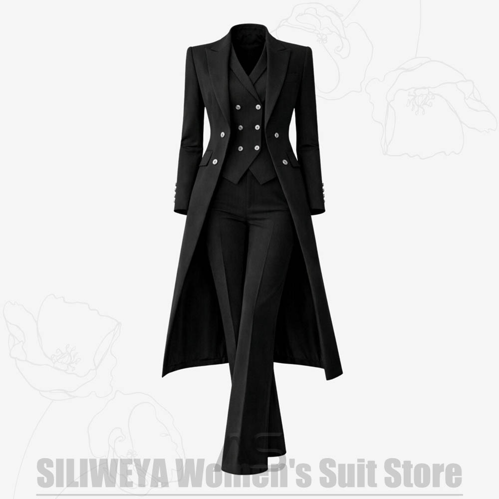 Women's Suit 3 Piece Double Br - Women Formal Wear Shirts 评论和价格