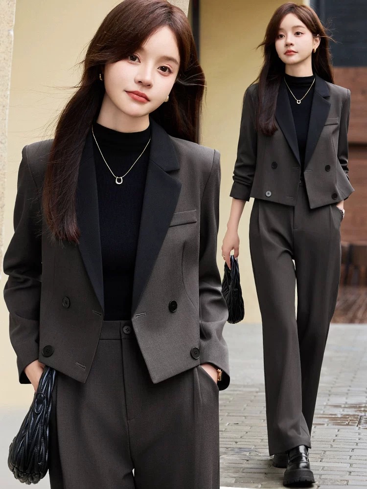 Gray short blazer for women, n - Women Formal Wear Shirts 评论和价格