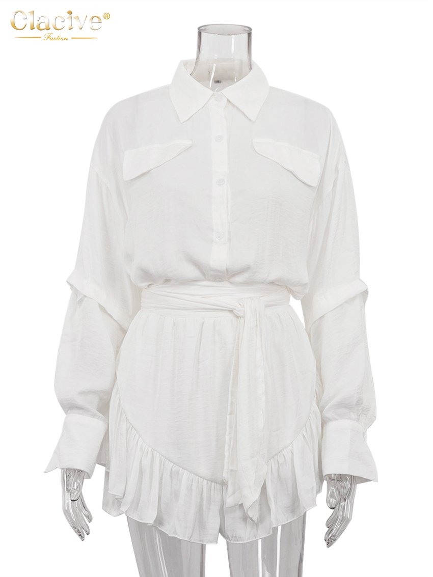 Clacive Casual Loose White 2 P - Pencil Skirt Midi 评论和价格