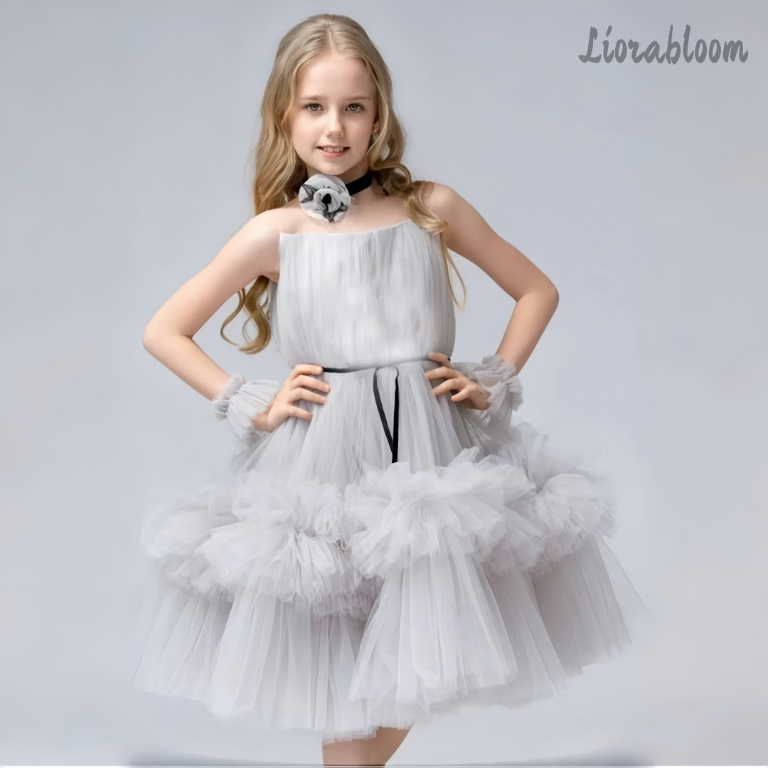 Girls' Exquisite Tulle Gown Cu - Formal Attire Woman 评论和价格