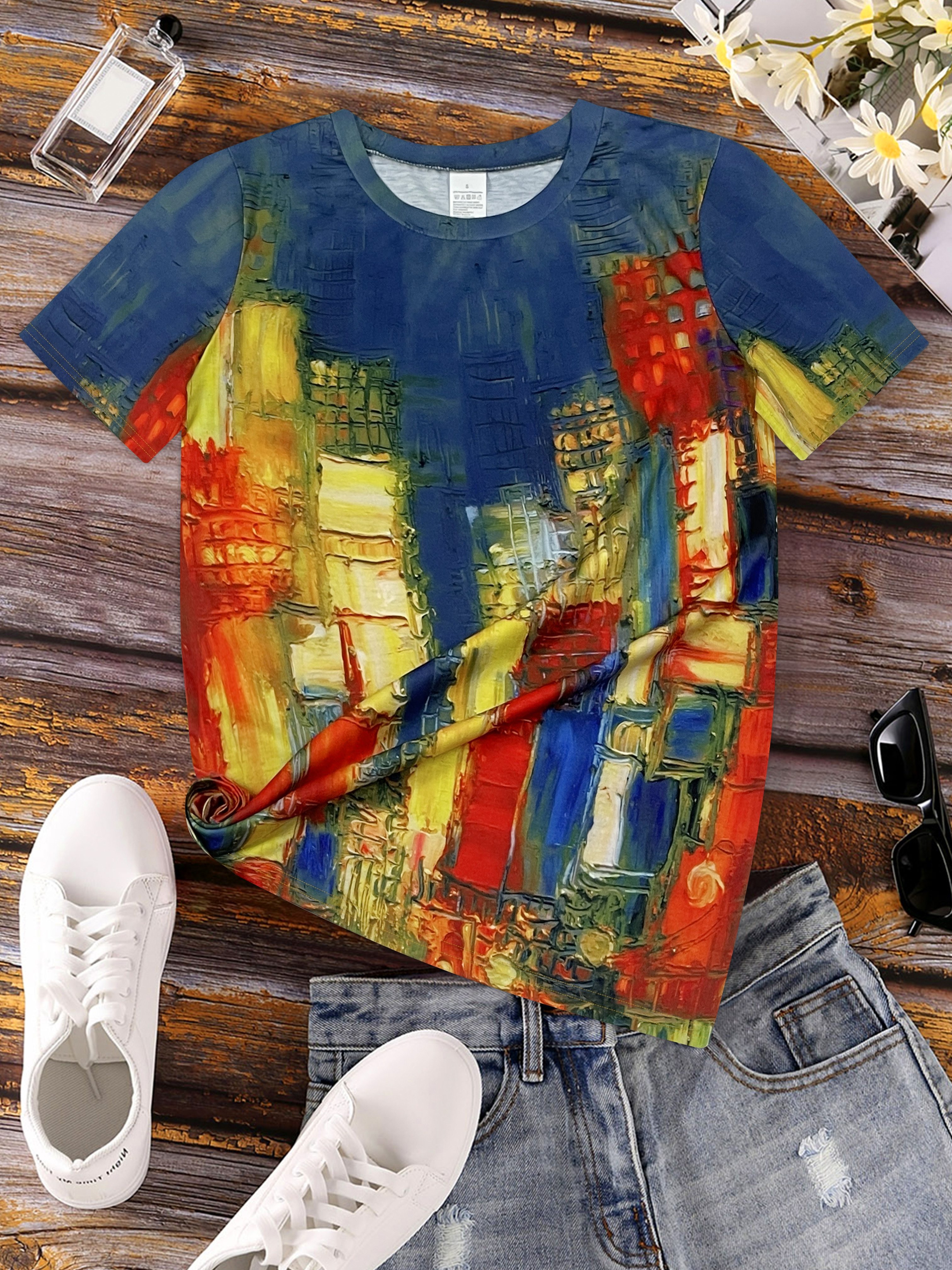 Vibrant Cityscape Women's Tee  - Women Formal Wear Tops 评论和价格