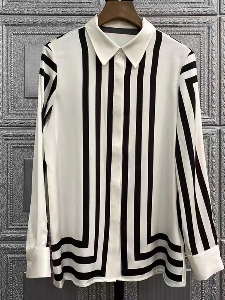 High Quality Silk Long Sleeved - Women Formal Wear Tops 评论和价格