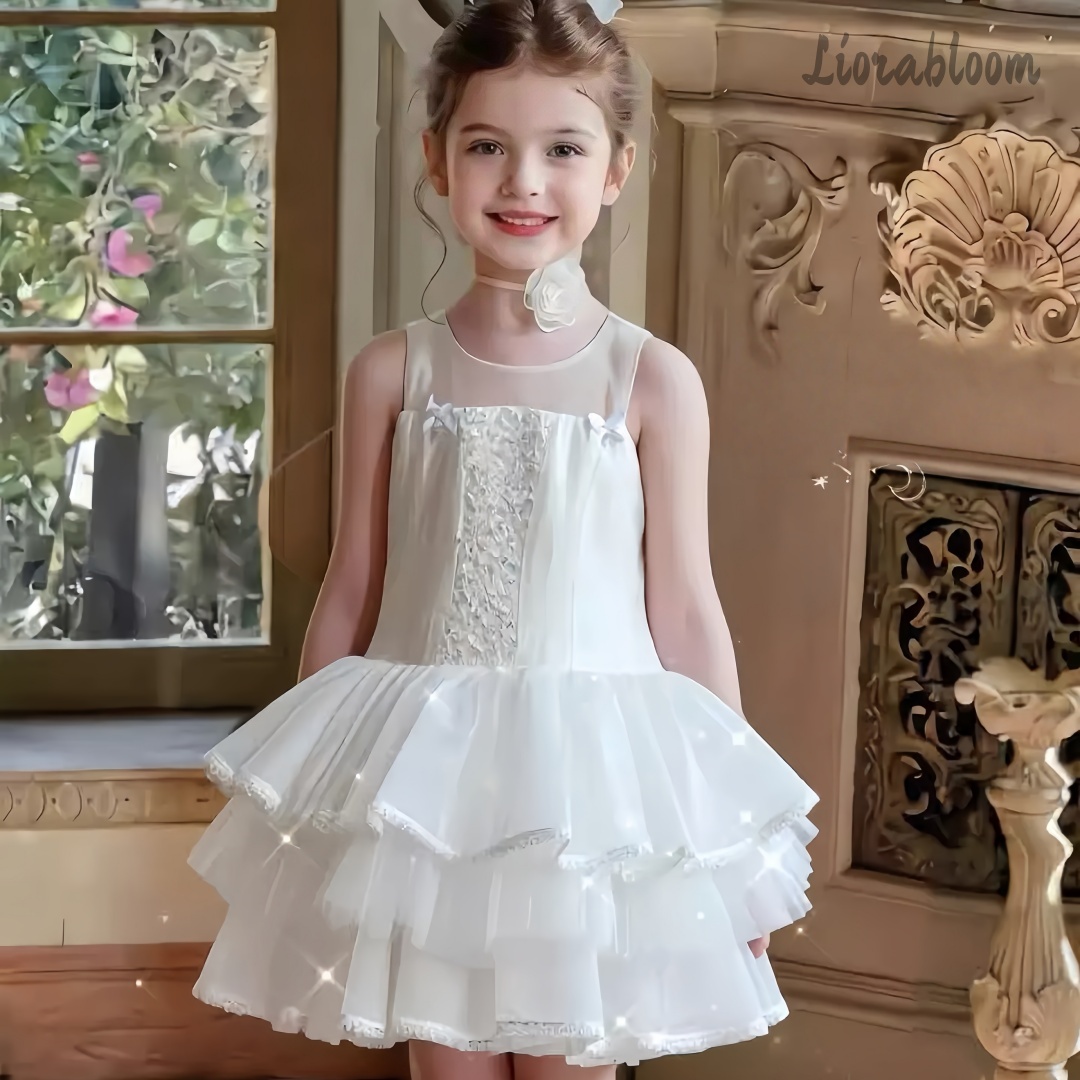 Girls' White Embroidered Forma - Formal Attire Woman 评论和价格