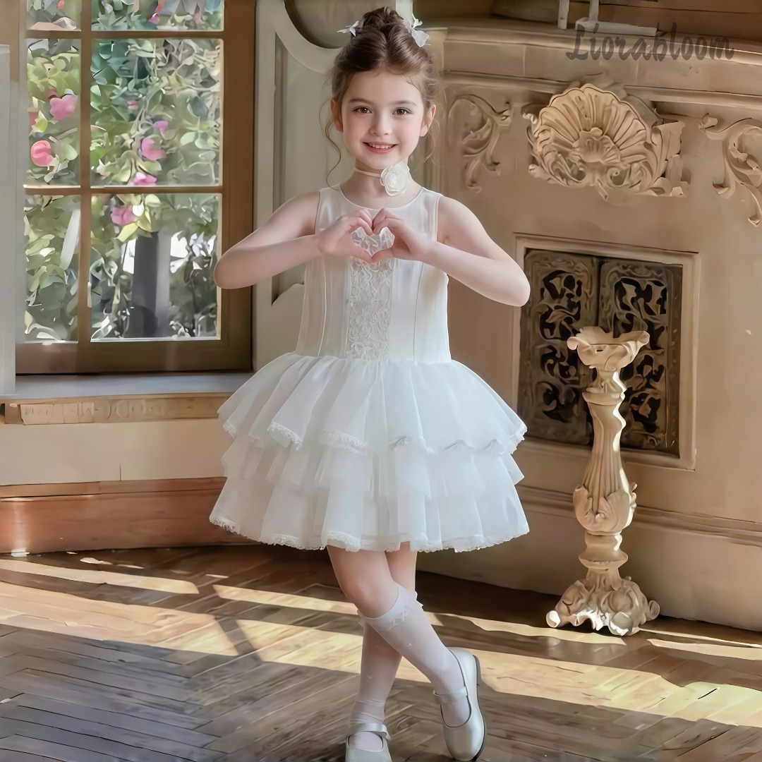 Girls' White Embroidered Forma - Formal Attire Woman 评论和价格