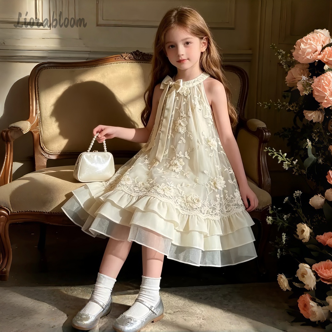 Girls Champagne Lace Tulle Dre - Formal Attire Woman 评论和价格
