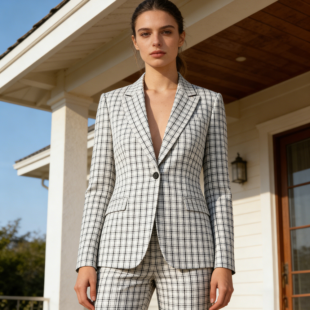 One-Button Women's Suits Luxur - Blazer Set Women Formal 评论和价格
