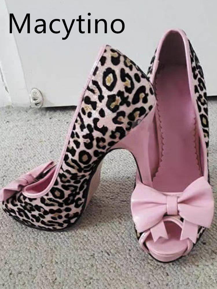 2026 Pink Leopard Print Bow Hi - Women Formal Wear For Wedding 评论和价格