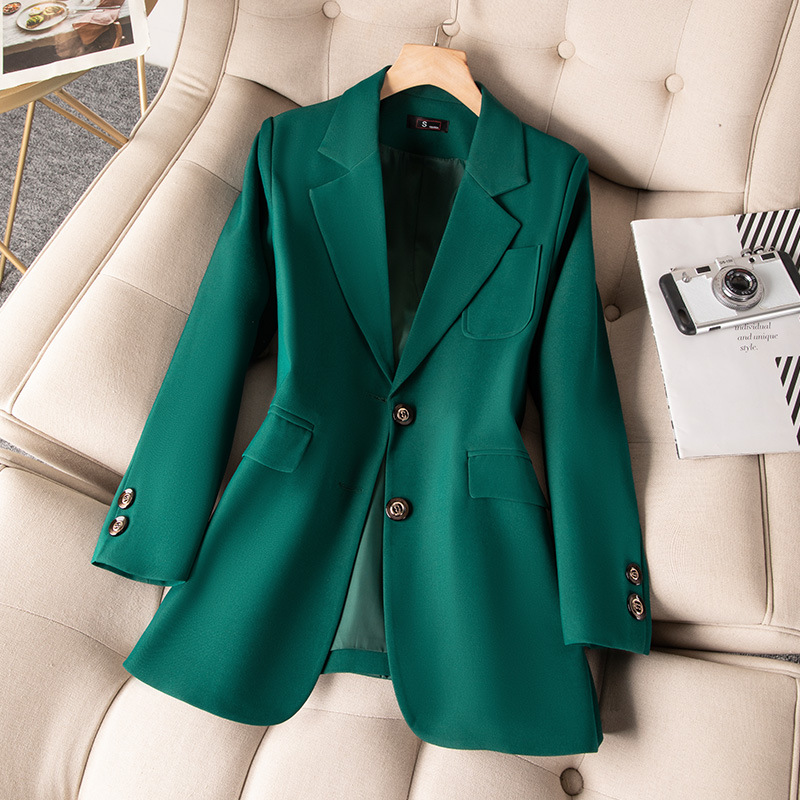 Blue Black Green Women Formal  - Women Formal Wear With Black Blazer 评论和价格