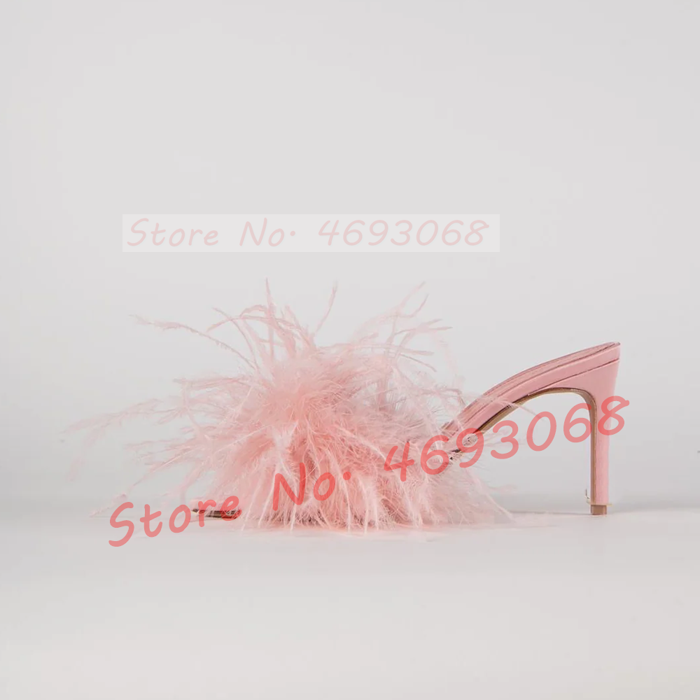 White Ostrich Feather Heeled S - Women Formal Wear For Wedding 评论和价格